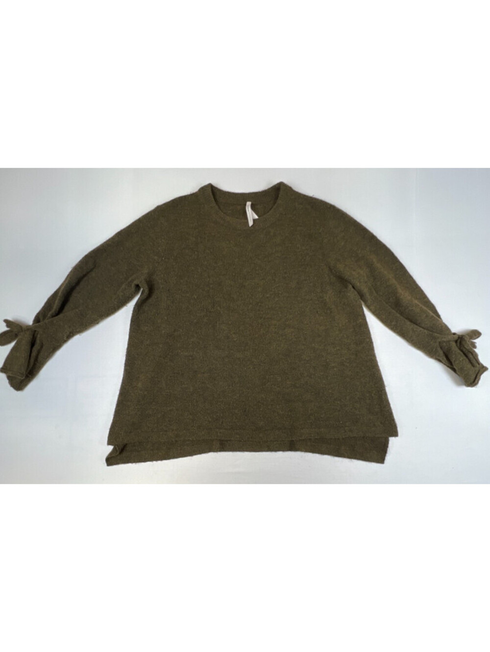 The Group Babaton Women  2 Green Alpaca Wool Blend Tie Cuff Sweater Top